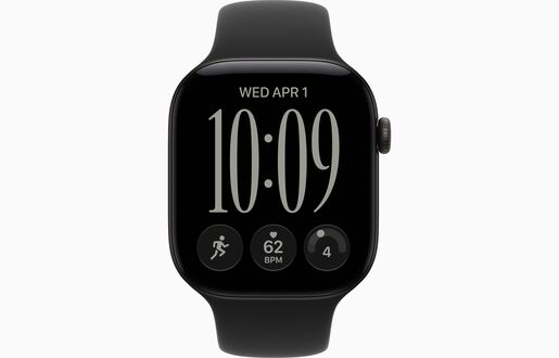 Apple Watch S12 GPS 46mm Black Aluminium Case with Black Sport Band - S/M