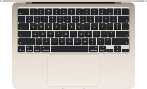 Apple laptop MacBook Air 13" M5 (MDHA4LL/A), 13,6" Apple M5 10-core CPU/10-core GPU, 16GB RAM, 512GB SSD, Starlight