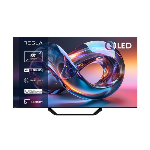 TESLA QLED Q55E665BUV, 4K Full HD, Smart TV, VIDAA OS, Crni