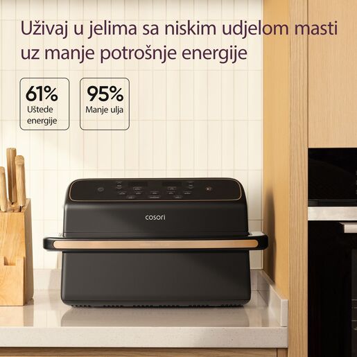 Cosori friteza na vrući zrak Dual Blaze TwinFry Compact, 2700 W, 8.6 L