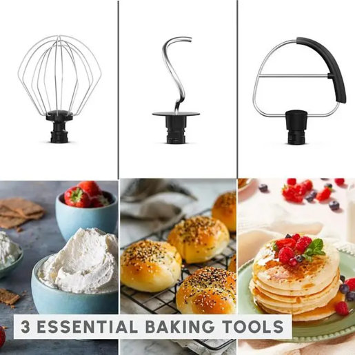 TEFAL mikser s posudom QB140AF0 Bake Easy, 3.5 L, 3 nastavka
