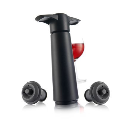 VACU VIN Original Wine Saver pumpa za vino sa 2 čepa, crna / 09814606