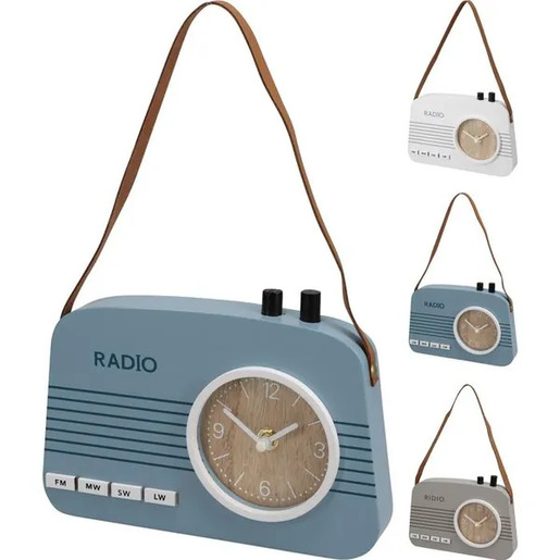 Zidni sat u obliku radija 21 × 15 cm