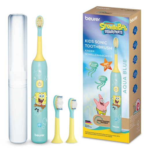 Beurer električna sonična četkica za zube SC 11 Aqua Blue, za djecu - Spužva Bob