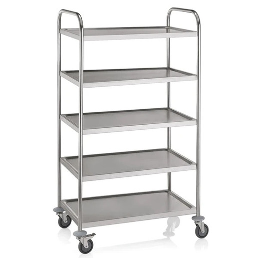 WAS servirna kolica 85 x 53 x 154 cm, inox, srebrna / 1950005