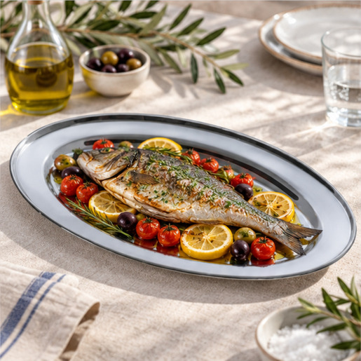 Salvinelli oval za posluživanje 50 cm, inox / VASOVA50