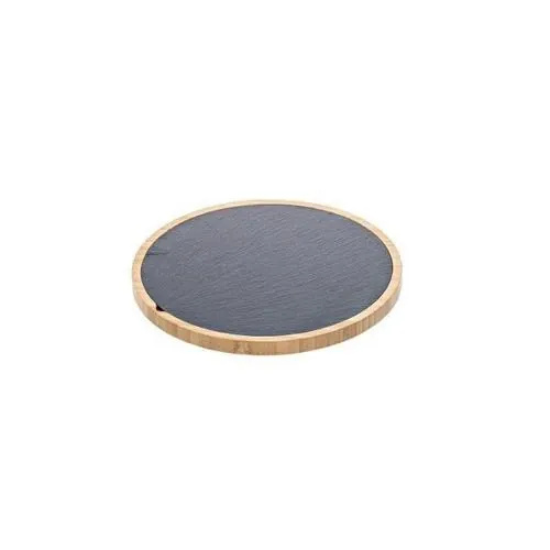 Leone pladanj za posluživanje 27 × 1,7 cm, prirodni kamen i drvo / S4016