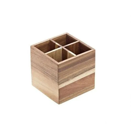 Leone organizator pribora za jelo 15 × 15 × 15 cm, drvo akacije / S5044