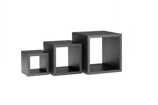 Leone stalak za posluživanje Cubo, 13 / 18 / 23 cm, crna, 3 kom. / S0128.Z