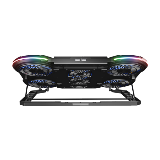 Rampage gaming postolje za laptop Prote R6, 6 ventilatora, RGB, držač za mobitel