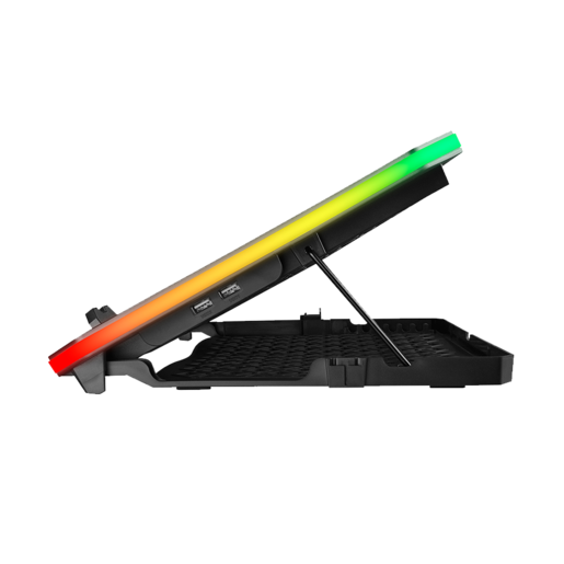 Rampage gaming postolje za laptop Metafor AD-RC34, 10"-19", 6 ventilatora, RGB, crno