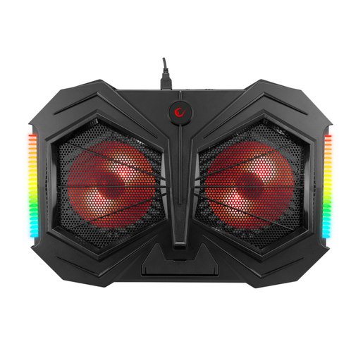 Rampage gaming postolje za laptop Spider AD-RC11, 15"-17", 2 ventilatora, RGB, crno