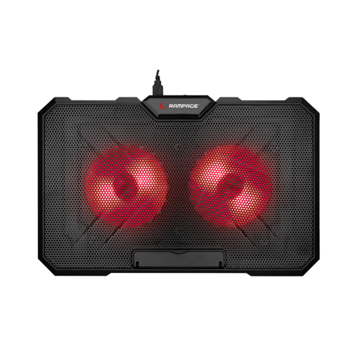 Rampage gaming postolje za laptop Gamezone AD-RC12, 15"-17", 2 ventilatora, RGB, crno