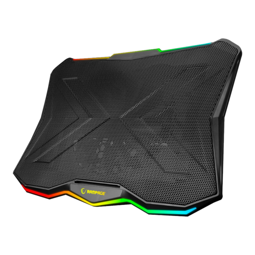 Rampage gaming postolje za laptop Showy AD-RC8, 15"-17", 180mm ventilator, RGB, crno