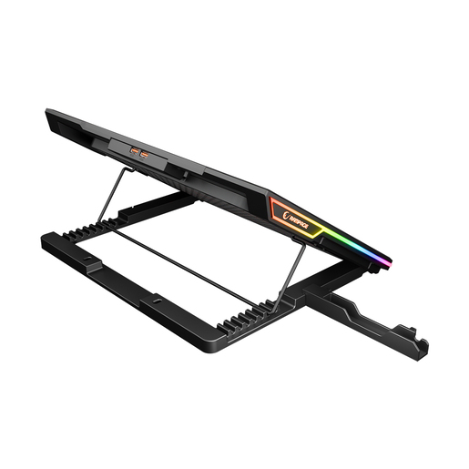 Rampage gaming postolje za laptop Blizzard R7, 13"-15.6", 6 ventilatora, LCD, RGB