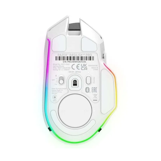 Razer gaming miš Basilisk V3 Pro, bežični, RGB, bijeli