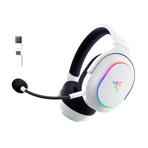 Razer gaming slušalice Barracuda X Chroma, bežične, bijela