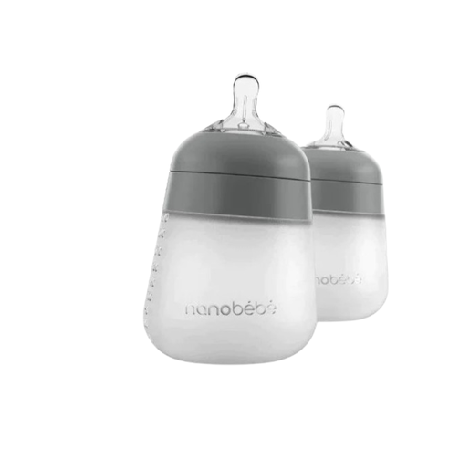 Nanobébé Nanobébé Flexy silikonska bočica 270 ml 2 kom, Siva / F1012215