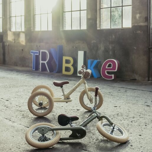 Trybike Tricikl i balans bicikl - Steel Vintage Cream