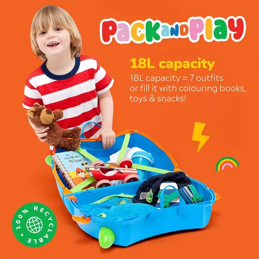Trunki dječiji kofer 3u1 – plavi Terrance