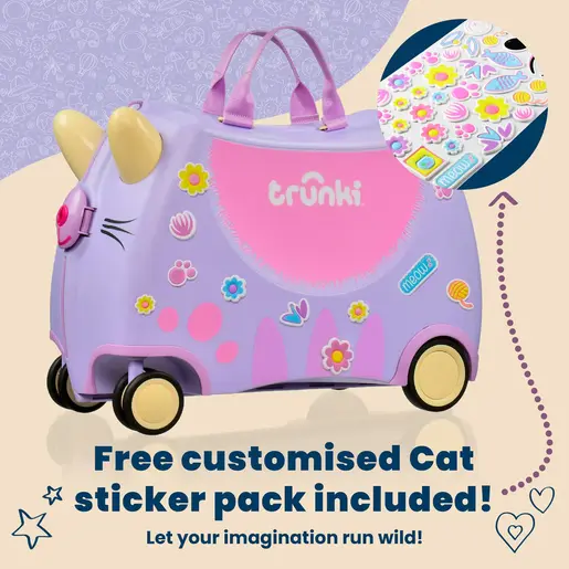 Trunki Glide dječiji kofer 3u1 – mačka Cassie Lilac