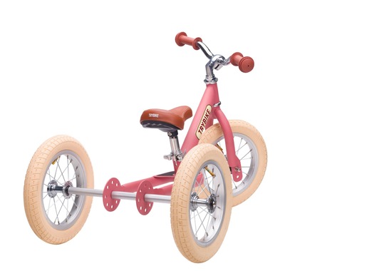 Trybike Tricikl i balans bicikl – Steel Vintage Pink Matt