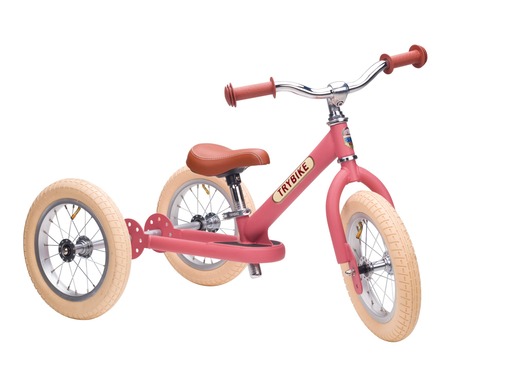 Trybike Tricikl i balans bicikl – Steel Vintage Pink Matt