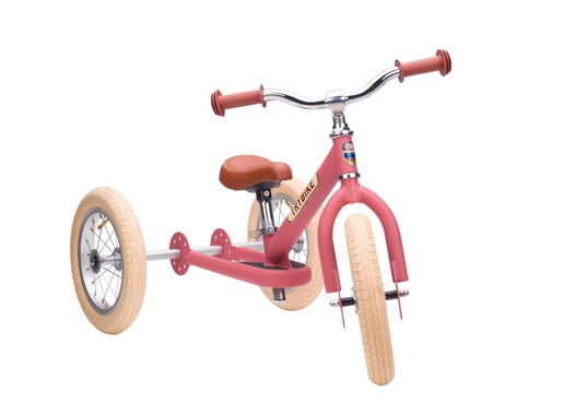Trybike Tricikl i balans bicikl – Steel Vintage Pink Matt