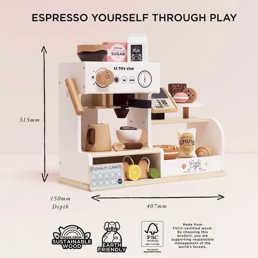 Le Toy Van Set - Barista café shop