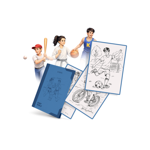 Kidywolf KIDYDRAW-PAD dodatni set ilustracija – Sport
