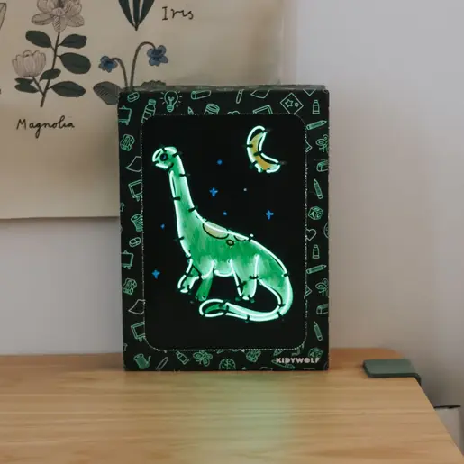 Kidywolf KIDYNEON Kreativni set za svjetleću zidnu dekoraciju - Dinosaur
