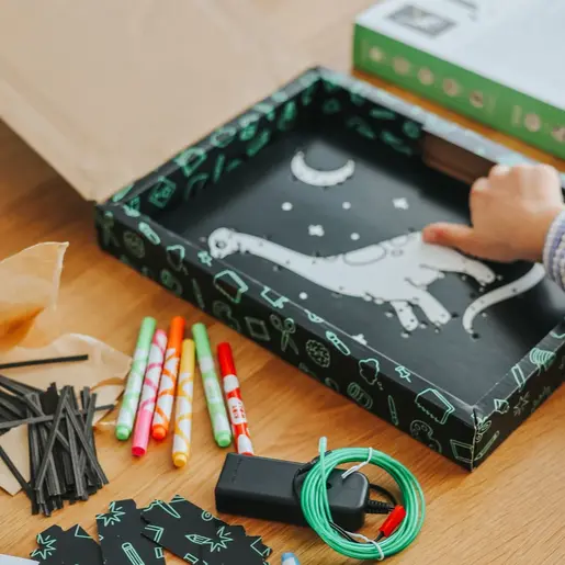 Kidywolf KIDYNEON Kreativni set za svjetleću zidnu dekoraciju - Dinosaur