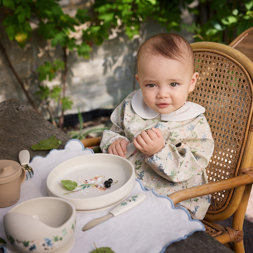 Elodie Set silikonski tanjir, nož i viljuška - Bunny Darling