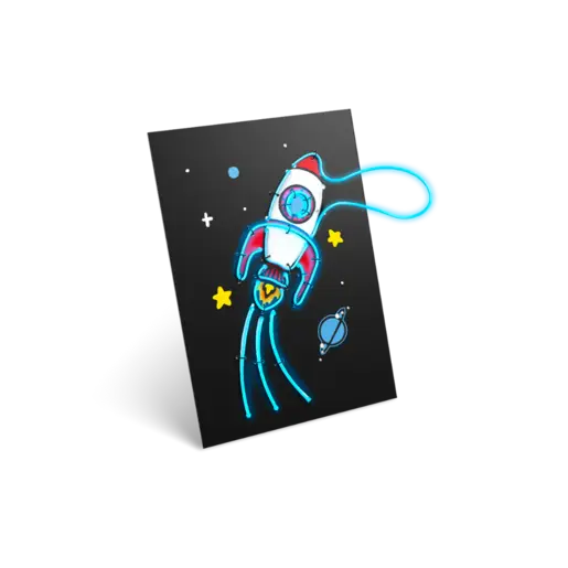Kidywolf KIDYNEON veliki kreativni set za svjetleću zidnu dekoraciju - Pack