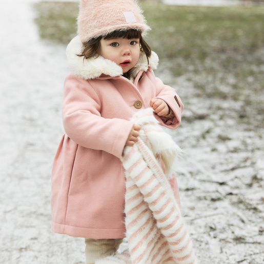 Elodie Plišana pletena kapa Furry Knit Beanie, Powder Pink 2-3g