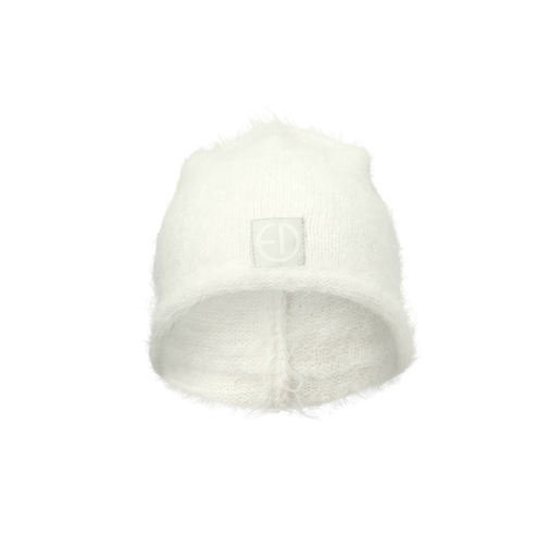Elodie Plišana pletena kapa Furry Knit Beanie, Vanilla White 2-3g