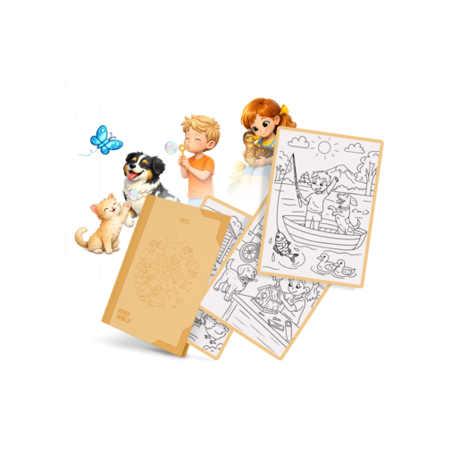 Kidywolf KIDYDRAW-PAD dodatni set ilustracija – Kućni ljubimci