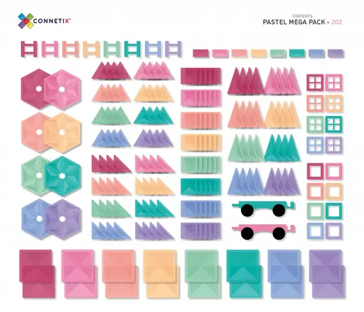 Connetix Tiles - Pastel Mega set (202 kom)