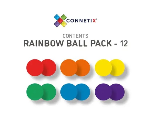 Connetix Tiles - Rainbow Ball Run Replacement set (12 kom)