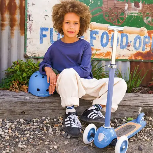 Banwood Romobil Trotinet - Blue + Pletena korpica