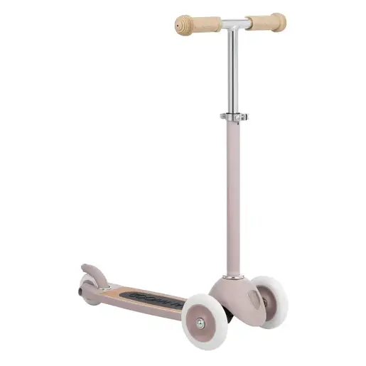Banwood Romobil Trotinet - Dusty Pink + Pletena korpica