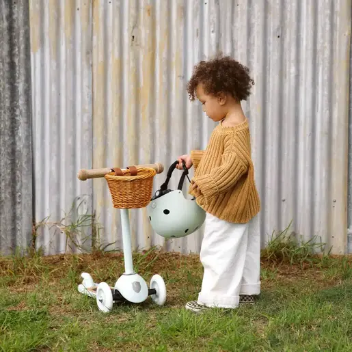 Banwood Romobil Trotinet - Pale Mint + Pletena korpica