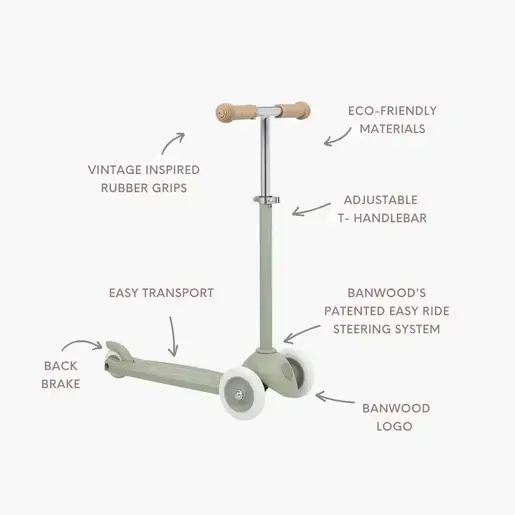 Banwood ECO Romobil Trotinet - Olive