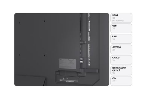 LG Mini RGB televizor 55MRGB87B3B, 4K Ultra HD, Smart TV, webOS 26, alpha 8 AI 4K Gen3 procesor, 120Hz izvorno (VRR 144Hz)-Motion Booster 288 Hz, Magični daljinski, Crni
