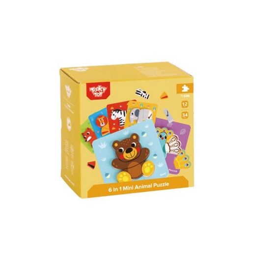 Tooky Toy 6u1 puzzle Životinje