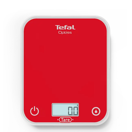 TEFAL kuhinjska vaga BC50U3V0 Optiss, do 5 kg, crvena