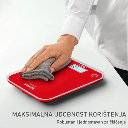 TEFAL kuhinjska vaga BC50U3V0 Optiss, do 5 kg, crvena