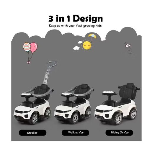Prince Toys dječija guralica-auto s krovićem, bijela