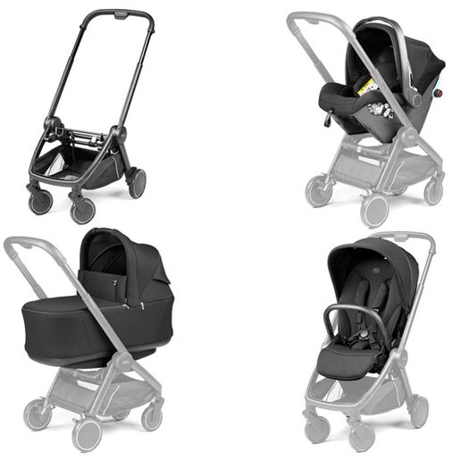 Peg Perego dječja kolica City Loop True Black / konstrukcija+sjedište