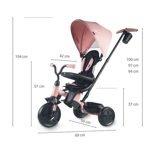 QPlay Tricikl Elite Platinum - Rozo